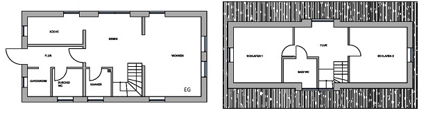 Grundriss Ferienhaus Löffelente